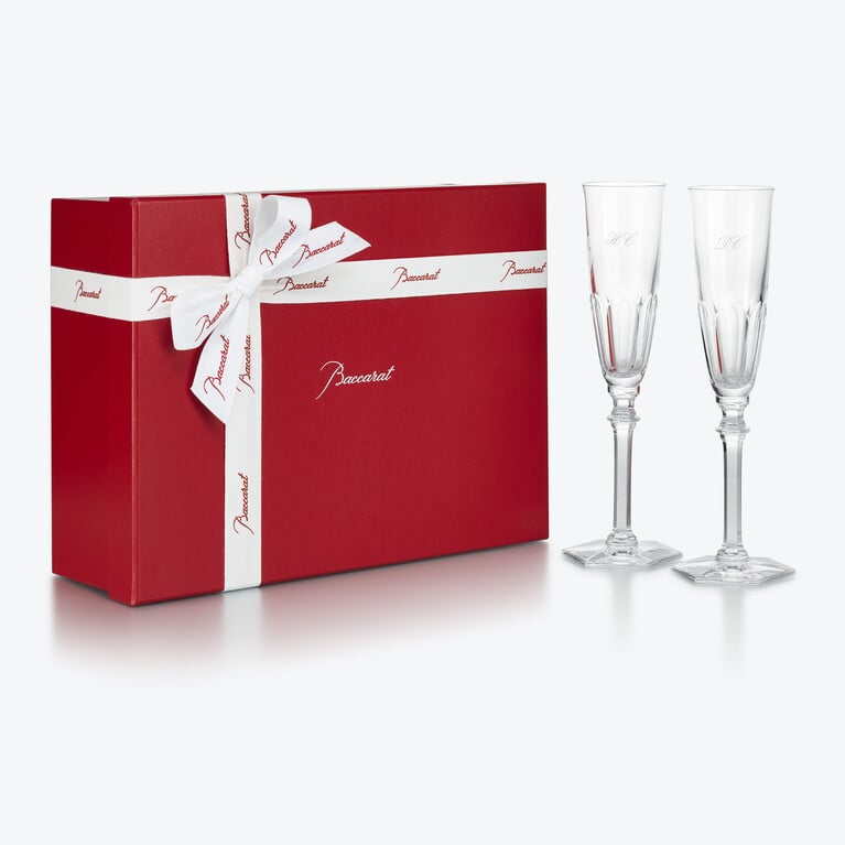 哈酷 伊芙笛型香槟杯 Baccarat, 透明水晶的笛型香槟杯