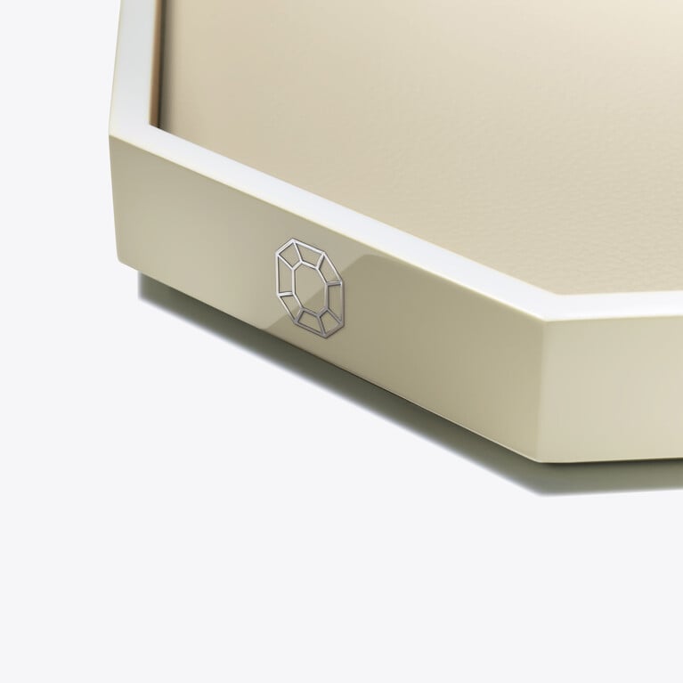 八角形托盘 M Baccarat, 白色油漆制成